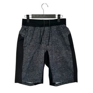 Lululemon T.H.E. Short Linerless 11" Men's Sz S Gridiron Starlight Black Sporty